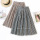 Women Black-and-white Checks Chiffon Skirt Casual Dresses